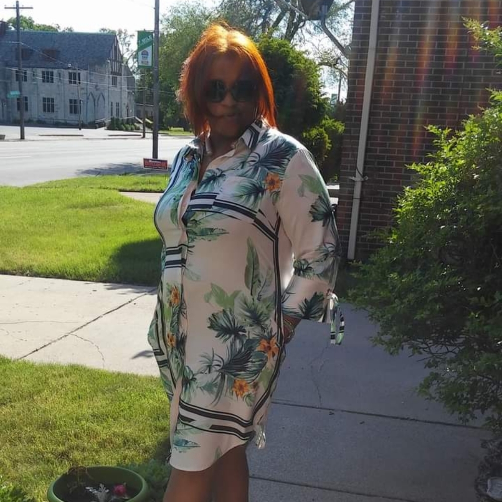Green and white shirt dress by Ashley Stewart size 18.